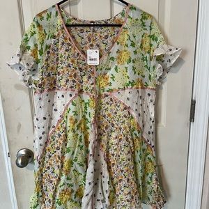 NWT Free People Wildflower Patch Mini Dress
